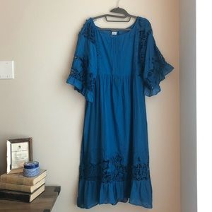 Akemi + Kin Anthropologie Blue Midi Dress (Size XSP)